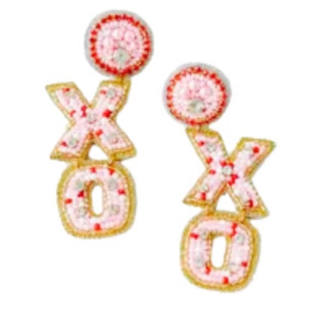 XO Earrings, Love Earrings, Bridal Shower Earrings, Valentine's Day Earrings
